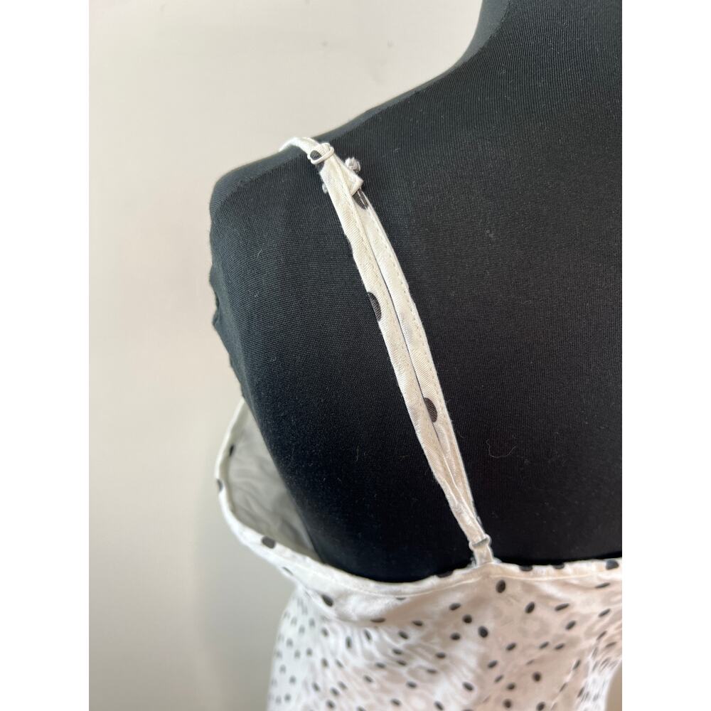 Rixo for Target White Red Ruffle Polka Dot Spaghetti Strap Maxi Dress Size L - Picture 5 of 9